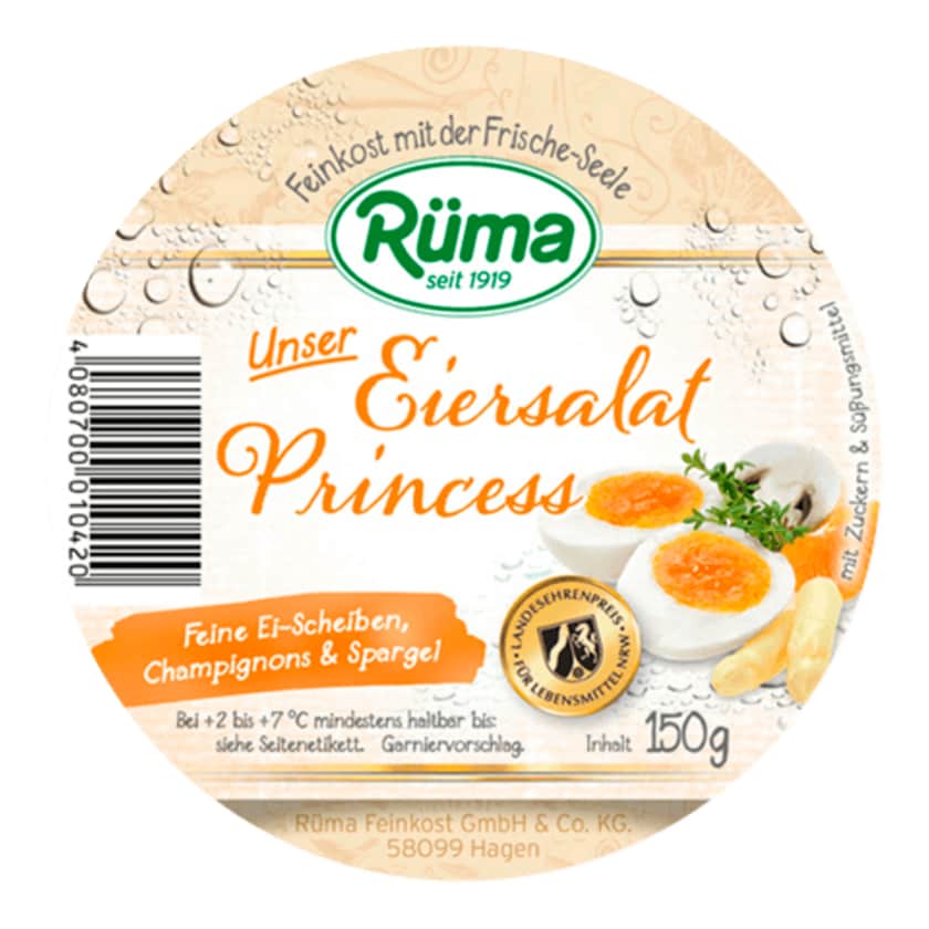 Rüma Unser Eiersalat Princess 150g